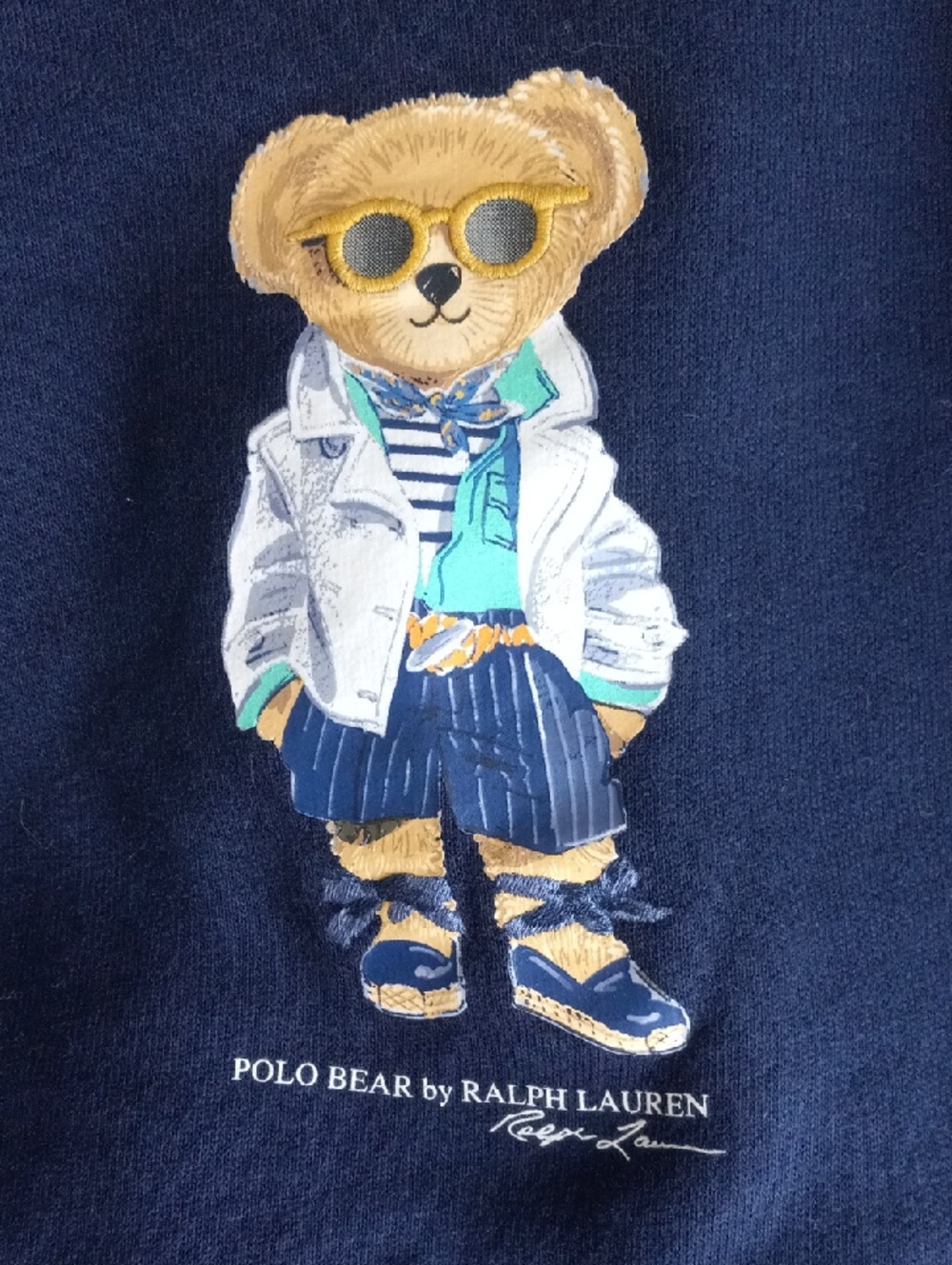 Polo Bear Ralph Lauren Girls 6 Months Dress And Bottoms Navy Blue Classic Preppy
